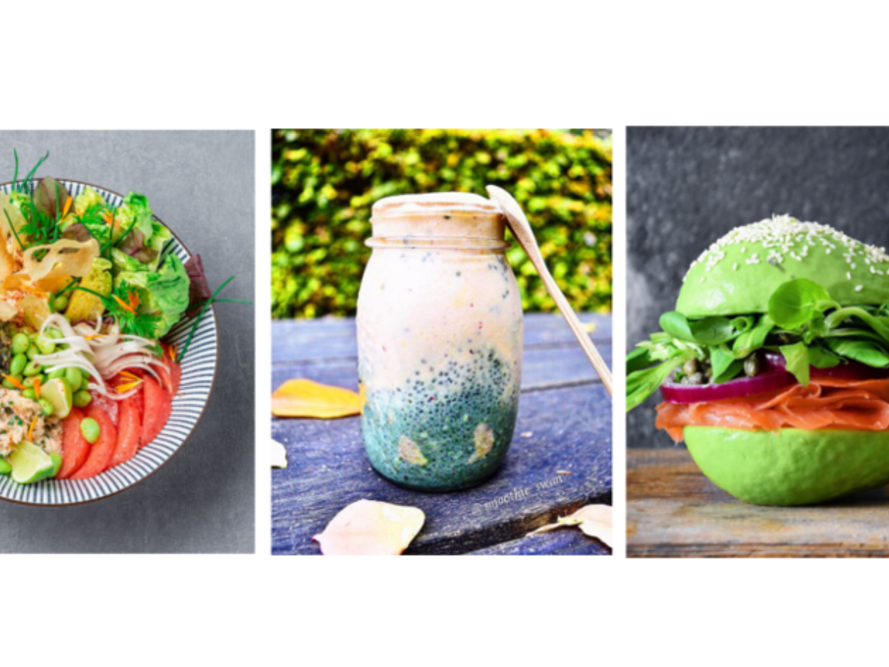 Poke bowl, burger d'avocat, energy balls, smoothie pudding et kitchari !
